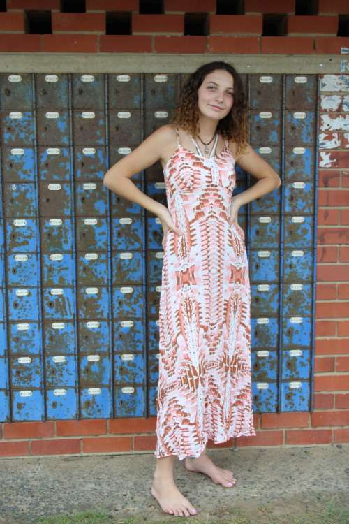Y2K Super Cute Full Length Dress (XS)