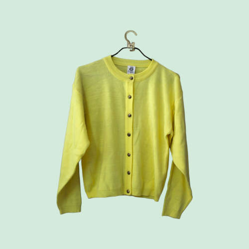Vintage Yellow Cardigan (Size 36 to 38)
