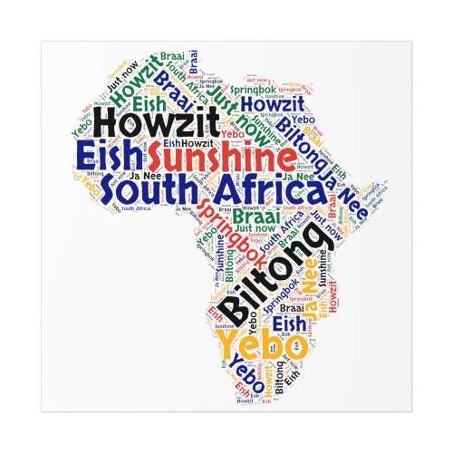 AFRICA MAP Personalised Name / word Art Download and print at home - Custom Word art