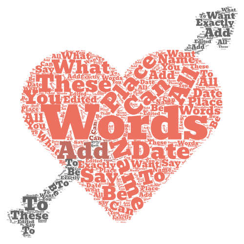 Valentines Hearts Personalised Name / word Art Download and print at home Custom Word art