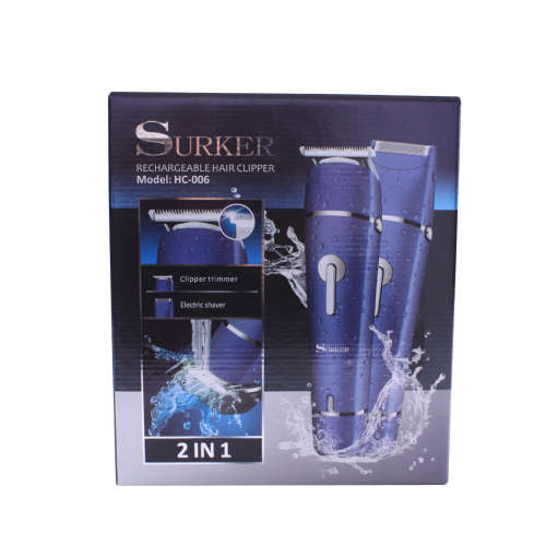 SURKER 2 in 1 Electric Hair Clipper Beard Shaver Trimmer Razor Multifunctional Rechargeable Tools