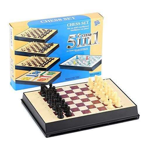 CHESS SET / 5 IN 1 GAMES / STIR UP CHILDS INTELLIGENCE