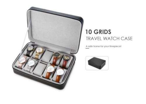 WATCH BOX 10 SLOT TRAVEL CASE