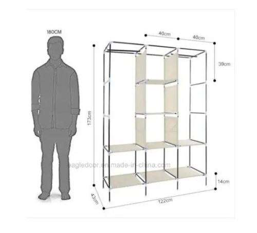 Wardrobe Tripple Storage- Cyan(Dark Blue color Only)