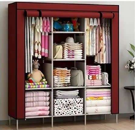 Wardrobe Tripple Storage- Cyan(Dark Blue color Only)