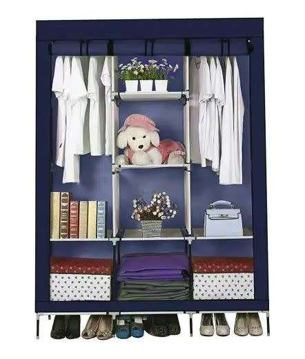 Wardrobe Tripple Storage- Cyan(Dark Blue color Only)