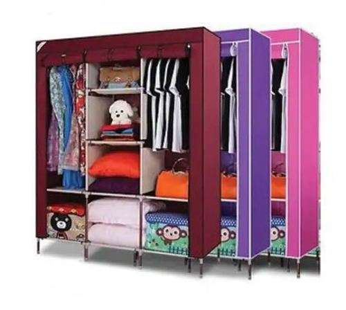Wardrobe Tripple Storage- Cyan(Dark Blue color Only)