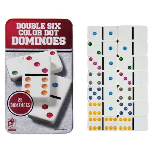 Double six color dot dominoes