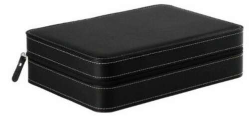 12 SLOT LUXURY ZIPPERED TRAVEL WATCH CASE / ORGANIZER / STORAGE