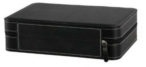 12 SLOT LUXURY ZIPPERED TRAVEL WATCH CASE / ORGANIZER / STORAGE