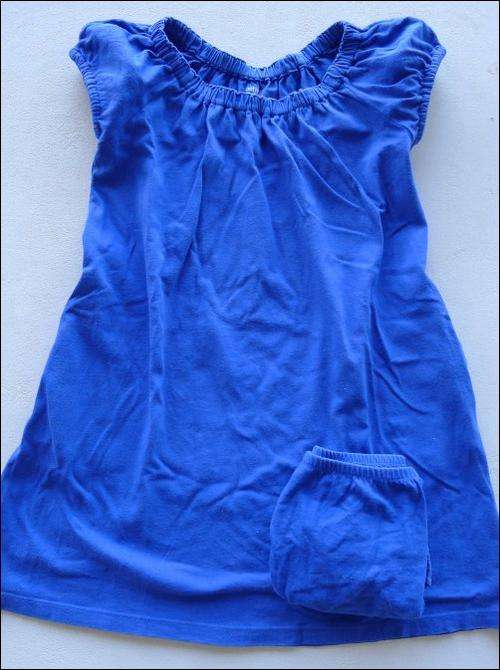 Gap Girl 5yrs royal blue cotton shift dress matching panty covers - Excellent used condition !