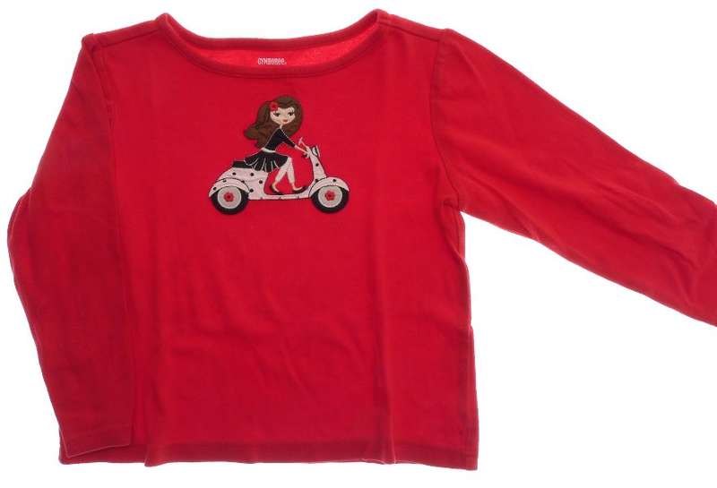 Gymboree girls Scooter Girl red long sleeves top age 5 EXCELLENT used condition