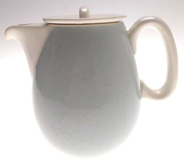 Continental China Vitreous collectible retro dove grey colour coffee pot VERY GOOD condition