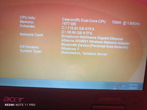 Acer TravelMate 5330 1.8ghz - Pre Owned