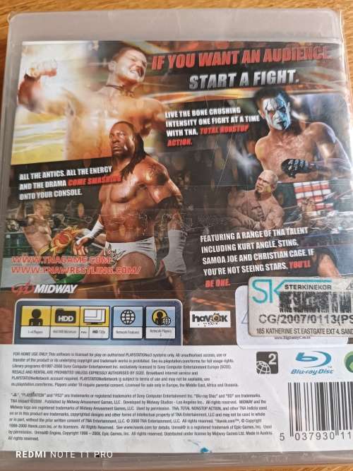Ps3 TNA Impact Total Nonstop Action Wrestling