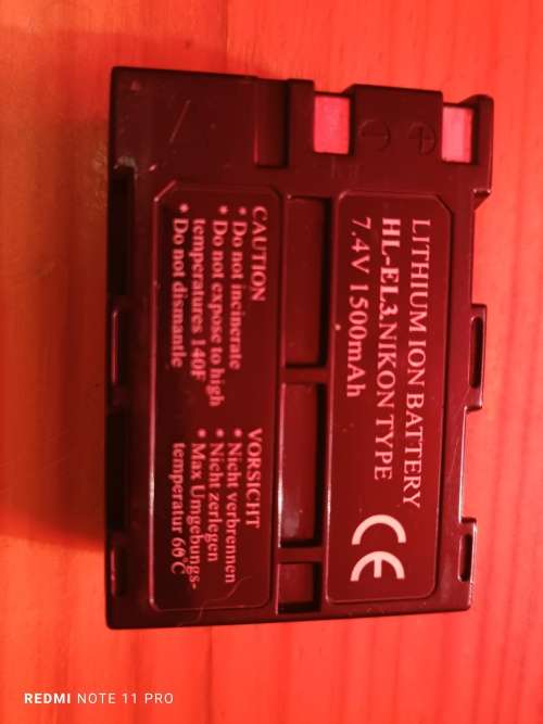 NIKON D70S BATTERY - HL-EL3 NIKON TYPE 7.4V 1500MAH