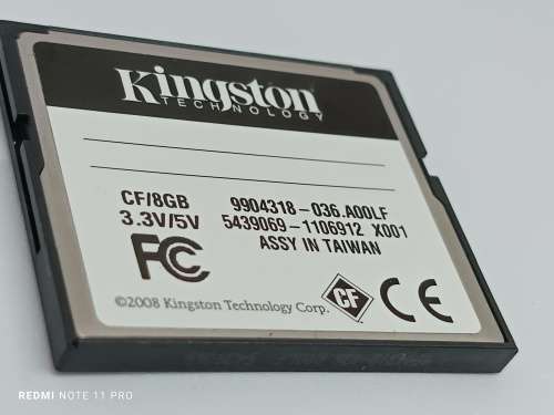 8GB Kingston Compact Flash CF card