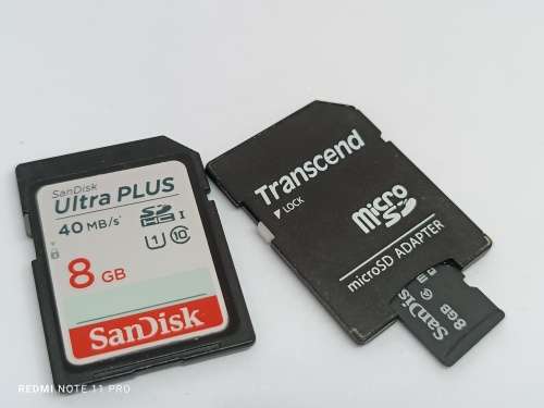 2 x 8GB SanDisk SDHC MEMORY CARDS