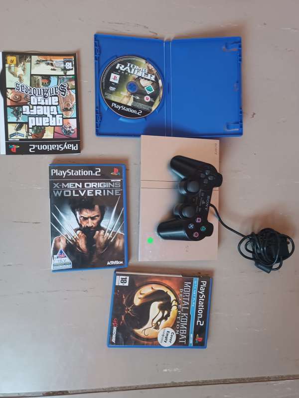 Sony PS2 Silver Slim Console Gaming Bundle