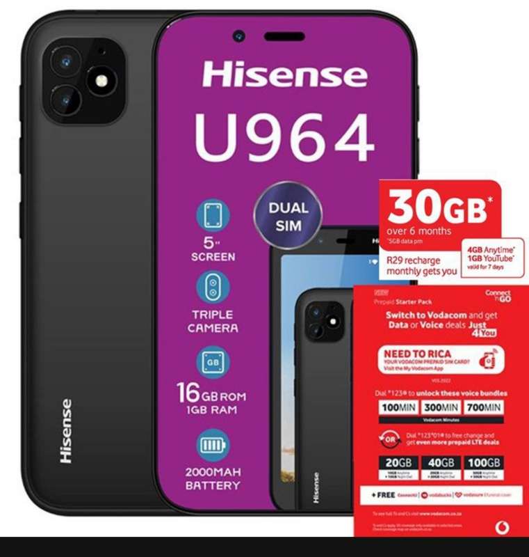 Hisense U964 - Dual Sim - Vodacom Locked