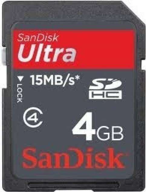 SanDisk Ultra 15mb/s 4GB SDHC