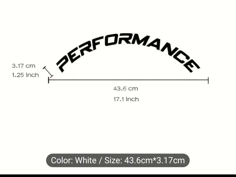 8pcs For 4 Tires Car Tire Letter Stickers PERFORMANCE 3D PVC