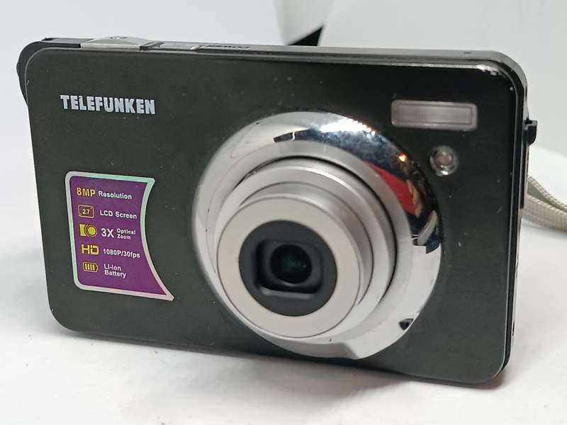 Telefunken Camera 8MP TDSO-8MPB - 8MP - 3x Zoom - Digital Camera