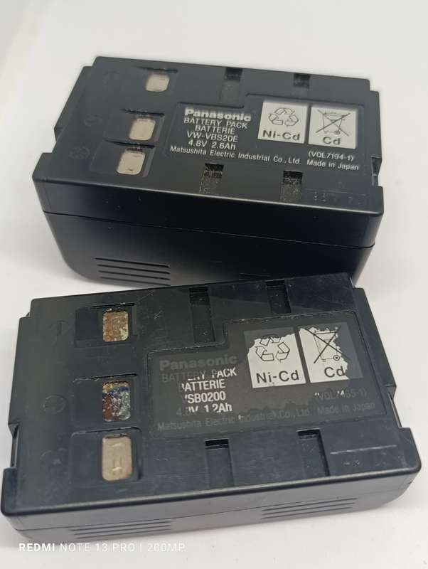 Panasonic Battery Pack VW-VBS20E 4.8V 2.6Ah Ni-Cd