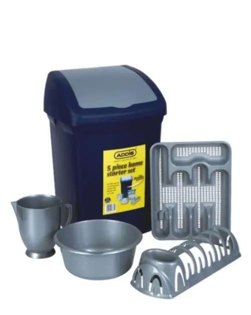 Addis 32L Plastic Home Starter Bin Set Blue