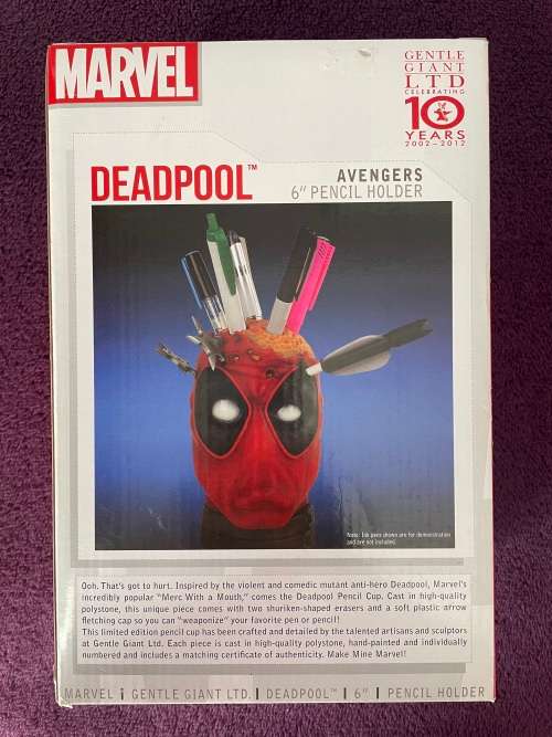 Gentle Giant Deadpool Pencil Holder Marvel Limited Edition No 0227 of 1050