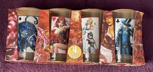 Set of 4 Wonderland Glasses - Based on Zenescope Comic Book Series: Grimm Fairy Tales