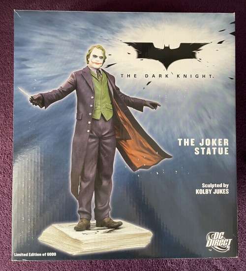 Heath Ledger Joker Statue Dark Knight sculpted by Kolby Jukes DC Direct Limited Edition 4918/6000