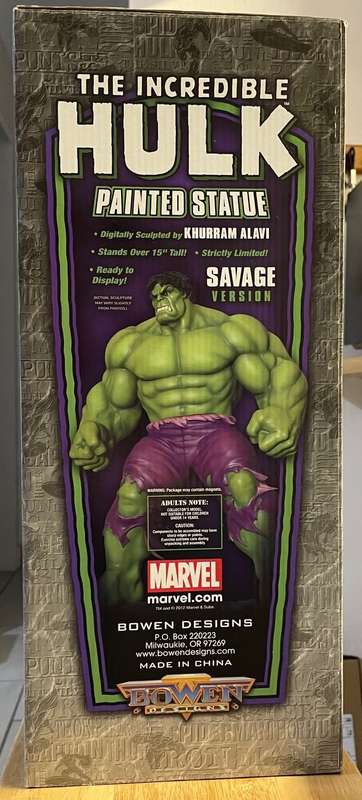 Bowen Designs The Incredible Hulk Painted Statue Savage Version - - 882/1900 Limited