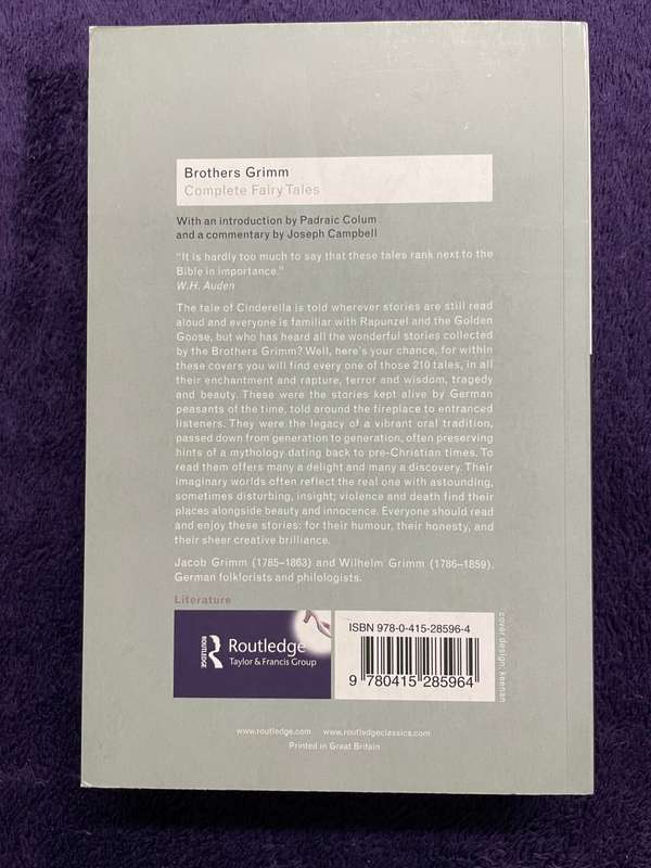 Brother Grimm Complete Fairy Tales (Routledge Classics) - Paperback