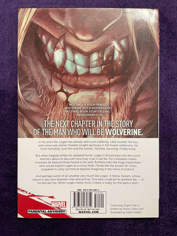 Wolverine: Origin II by Kieron Gillen & Adam Kubert (Hardcover)