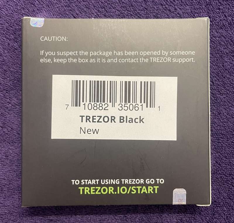 Trezor Cryptocurrency Hardware Wallet - Black
