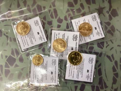 Kruger Rand 1/4 Oz Gold - Minted Gold Reef Mint
