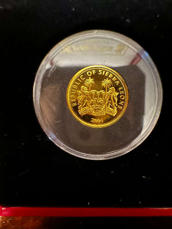 2004 Mandela Gold Proof One Tenth - President Mandela - Sierra Leone