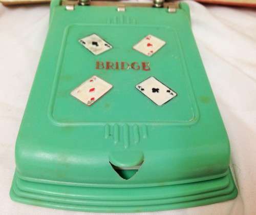 BAKELITE BRIDGE BLACO Memomaster *2 pck Cards & case LOOK At My BUY NOW LISTINGS NO WAITING