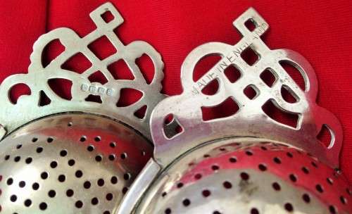 3TEA STRAINER -EPNS-MADE IN ENGLAND- decor ENDS"GREAT COUNTRY HOME DECOR"