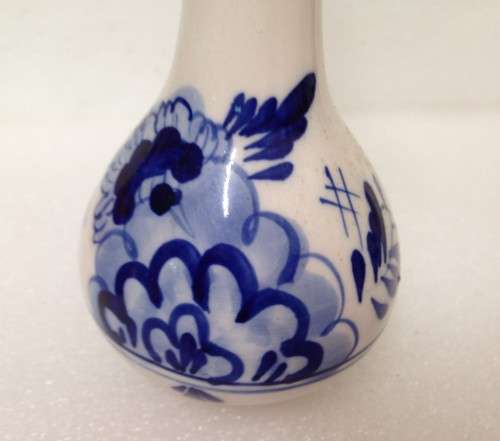 DELFT BLUE " ELWECO" -HAND PAINTED -DELFT BLUE PORCELAIN VASE