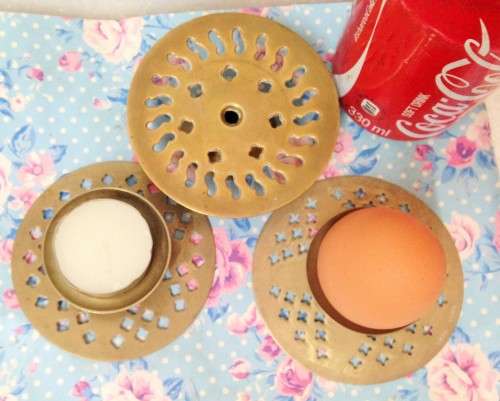 3xassorted HOLDER 1 BRASS/EPNS*egg cup or trivet or candle holder !!!GREAT COUNTRY HOME DECOR