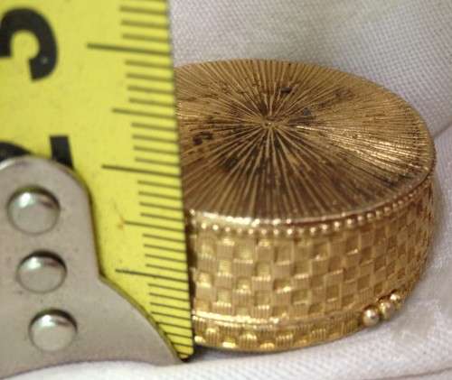1950*CompactGOLD TONE has lovely Stone Embossed small Look at My BUY NOW Listings NO