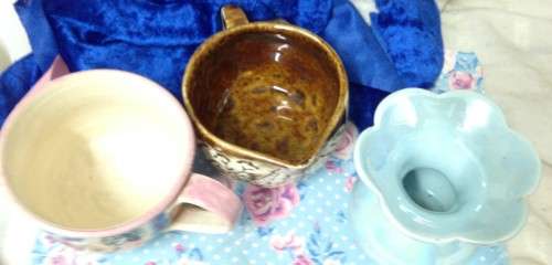 UNUSUALAnimal park Jug*Blue Lustre Vase*Pottery Cup*LOOK atMy*BUYNOW*items* NO WAITING