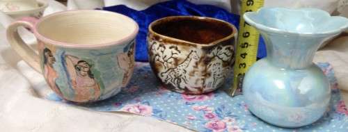 UNUSUALAnimal park Jug*Blue Lustre Vase*Pottery Cup*LOOK atMy*BUYNOW*items* NO WAITING