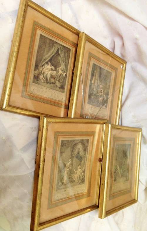 4 Prints in FRAMES WITH GLASS* BEAUTIFUL!Unusual!!GREAT COUNTRY HOME DECOR!! offer accepted