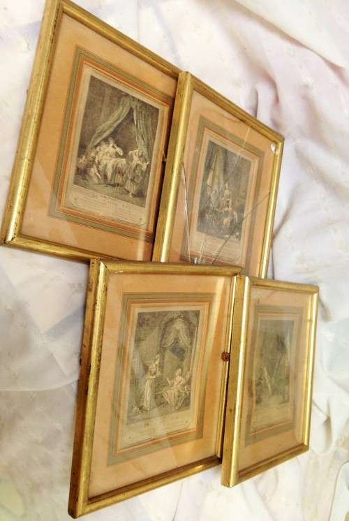 4 Prints in FRAMES WITH GLASS* BEAUTIFUL!Unusual!!GREAT COUNTRY HOME DECOR!! offer accepted