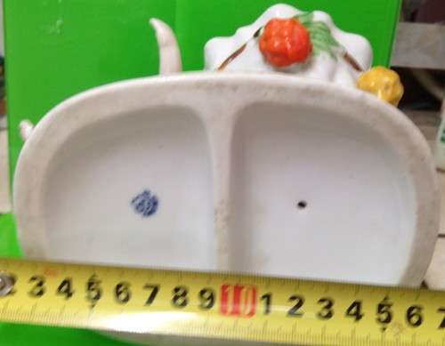 Vase - 1 Putti holding top round bowl made by TA JAPAN CERAMIC VASE