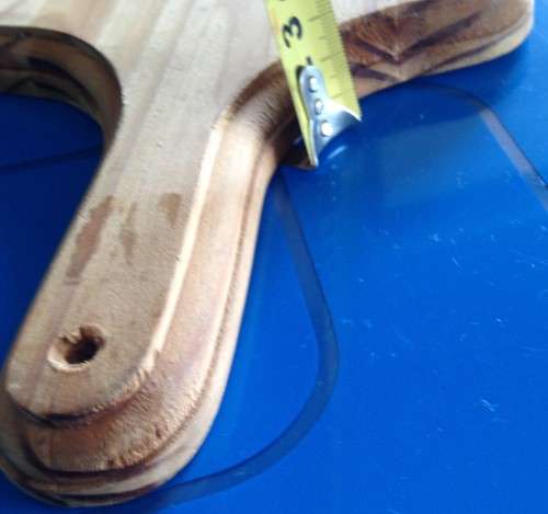 WOOD CHOPPING BOARD HAS HOLE IN HANDLE TO HANG!!!GREAT COUNTRY HOME KITCHEN DECOR!!