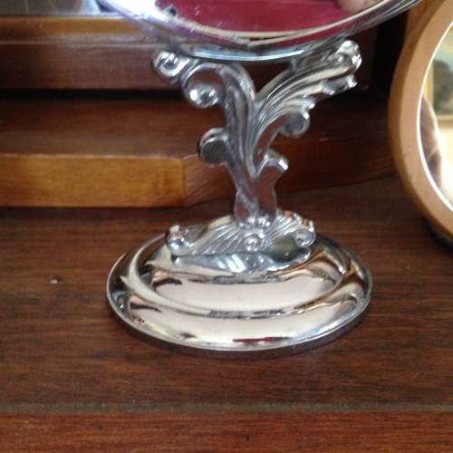OLD Shaving mirror/make up MIRROR*BEVELED*DAMAGE!!GREAT COUNTRY HOME DECOR!!!!